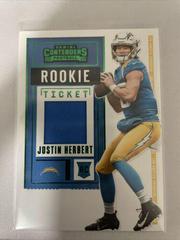 Justin Herbert #RTS-JHE Football Cards 2020 Panini Contenders Rookie Ticket Swatches Prices