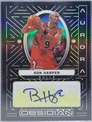 Ron Harper [Yellow] #AUR-RON Basketball Cards 2021 Panini Obsidian Aurora Autographs Prices