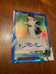 Max Meyer [Blue] #BFEA-MM Baseball Cards 2021 Bowman 1st Edition Chrome Autographs Prices