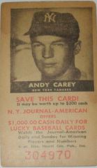 Andy Carey Baseball Cards 1954 NY Journal American Prices