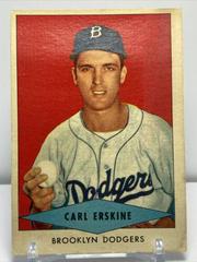 Carl Erskine Baseball Cards 1954 Red Heart Prices