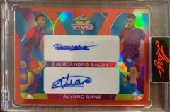 Alejandro Balde , alvaro Sanz [Red] #DA-3 Soccer Cards 2022 Leaf Vivid Dual Autographs Prices
