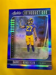 Darrell Henderson [Spectrum Blue] #4 Football Cards 2019 Panini Absolute Introductions Prices