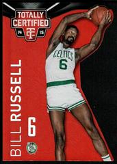 Bill Russell Mirror Platinum Red Die Cut #119 Basketball Cards 2014 Panini Totally Certified Prices