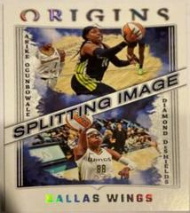 Arike Ogunbowale, Diamond DeShields #5 Basketball Cards 2023 Panini Origins WNBA Splitting Image Prices