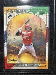 Spencer Steer [Paint Splatter] #3 Baseball Cards 2023 Topps X Bob Ross The Joy Of Prices