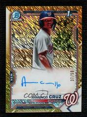 Armando Cruz [Gold Shimmer Refractor] Baseball Cards 2021 Bowman Chrome Prospect Autographs Prices