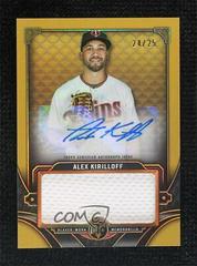 Alex Kirilloff [Gold] Baseball Cards 2022 Topps Triple Threads Single Jumbo Relics Autographs Prices
