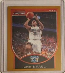 Chris Paul [Gold Refractor] Basketball Cards 2007 Bowman Chrome Prices