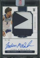 Jaden McDaniels [Patch Autograph] Basketball Cards 2020 Panini National Treasures Prices