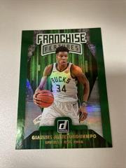 Giannis Antetokounmpo [Green Flood] #14 Basketball Cards 2019 Panini Donruss Franchise Features Prices