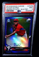 Ranger Suarez [Blue Refractor] #CPA-RS Baseball Cards 2018 Bowman Chrome Prospects Autographs Prices