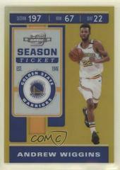 Andrew Wiggins [Gold] #36 Basketball Cards 2019 Panini Contenders Optic Prices
