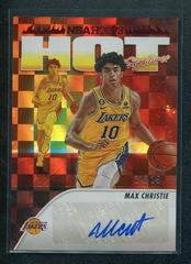 Max Christie [Red] Basketball Cards 2023 Panini Hoops Hot Signature Prices