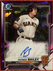 Patrick Bailey [Purple Refractor] #BSPA-PB Baseball Cards 2021 Bowman Sapphire Autographs Prices