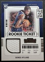 Bones Hyland #RTS-NHY Basketball Cards 2021 Panini Contenders Rookie Ticket Swatches Prices