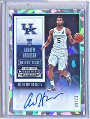Andrew Harrison [Autograph Cracked Ice Ticket] Basketball Cards 2015 Panini Contenders Draft Picks Prices
