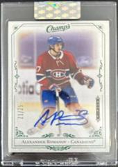 Alexander Romanov [Green] Hockey Cards 2020 Upper Deck Clear Cut Champs Autographs Prices