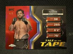 Tai Tuivasa [Red Refractor] #TFT-25 Ufc Cards 2024 Topps Chrome UFC Tale of the Tape Prices