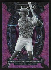 Pete Crow Armstrong [Purple Mojo] #1 Baseball Cards 2023 Panini Chronicles Titan Prices