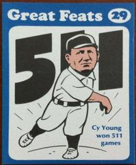 Cy Young [Blue Border] #29 Baseball Cards 1972 Laughlin Great Feats Prices