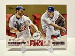 Zack Greinke, Clayton Kershaw [Gold] Baseball Cards 2023 Topps One Two Punch Prices