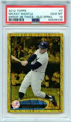Mickey Mantle [Error 3B Twice Gold Sparkle] #7 Baseball Cards 2012 Topps Prices