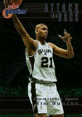 Tim Duncan #8 AR Basketball Cards 2000 Fleer Game Time Attack the Rack Prices
