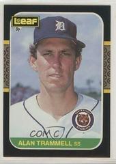 Alan Trammell Baseball Cards 1987 Leaf Prices