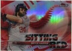 Bryce Harper [Red Refractor] #SR-BH Baseball Cards 2018 Topps Finest Sitting Red Prices