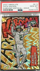 Zach Wilson [Gold] #K13 Football Cards 2022 Panini Absolute Kaboom Vertical Prices
