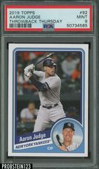 Aaron Judge #92 Baseball Cards 2019 Topps Throwback Thursday Prices