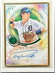 Izaac Pacheco [Emerald] #TCA-IP Baseball Cards 2022 Bowman Transcendent Autographs Prices
