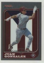 Juan Gonzalez #25 Baseball Cards 1997 Bowman Chrome International Prices