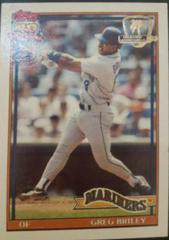 Greg Briley #133 Baseball Cards 1991 Topps Desert Shield Prices