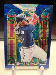 Ronald Acuna Jr. [Navy Blue Kaleidoscope Prizm] #SG-4 Baseball Cards 2021 Panini Prizm Stained Glass Prices