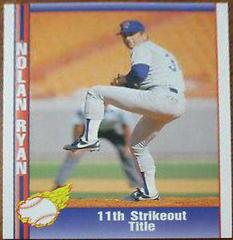 11th Strikeout Title #72 Baseball Cards 1991 Pacific Nolan Ryan Prices