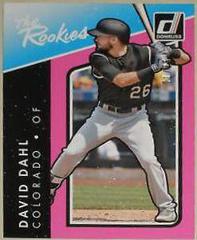 David Dahl [Pink Border] Baseball Cards 2017 Panini Donruss the Rookies Prices