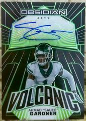 Ahmad “Sauce” Gardner [Electric Etch Green] #3 Football Cards 2023 Panini Obsidian Volcanic Signature Prices