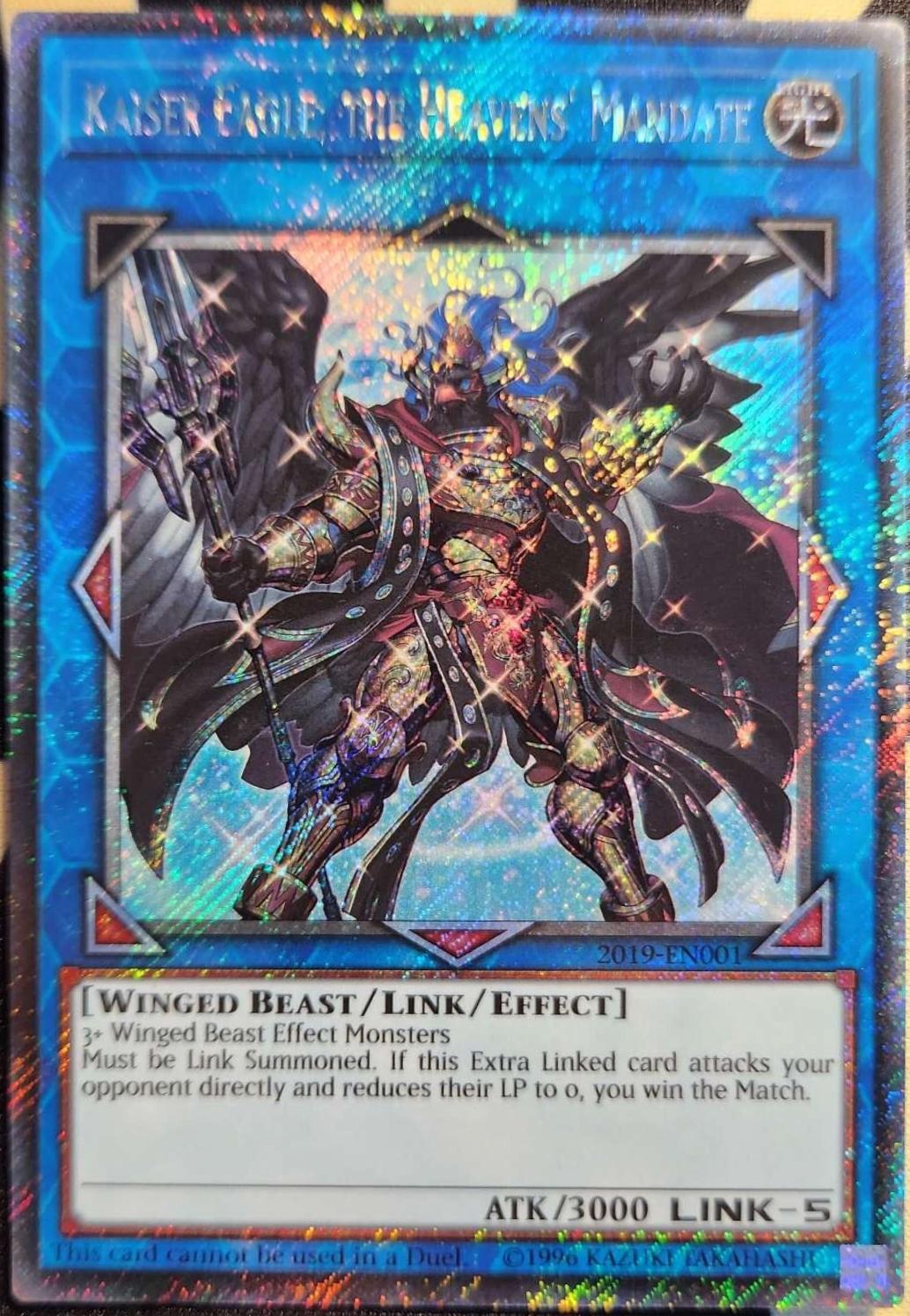 Kaiser Eagle, the Heavens' Mandate 2019-EN001 YuGiOh World Championship 2019