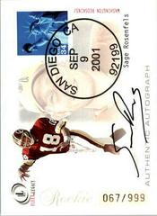 Sage Rosenfels [Postmarked Rookies Autograph] #103 Football Cards 2001 Fleer Legacy Prices