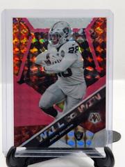 Josh Jacobs [Pink Fluorescent] #WW5 Football Cards 2020 Panini Mosaic Will to Win Prices