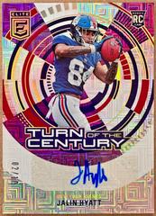 Jalin Hyatt [Purple] #TC-JHY Football Cards 2023 Panini Donruss Elite Turn of the Century Autographs Prices