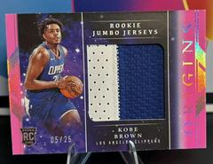 Kobe Brown [Pink] #7 Basketball Cards 2023 Panini Origins Rookie Jumbo Jersey Prices
