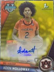 Aden Holloway [Yellow] #BCPA-AH Basketball Cards 2023 Bowman Chrome University Prospects Autographs Prices