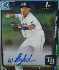 Willy Adames [Green Refractor] #WA Baseball Cards 2015 Bowman Chrome Autograph Prospect Prices