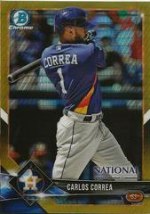 Carlos Correa [Gold Refractor] #BNR-CC Baseball Cards 2018 Bowman Chrome National Convention Prices