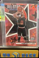 Damian Lillard [Red Ice] #22 Basketball Cards 2021 Panini Contenders Optic All Star Aspirations Prices