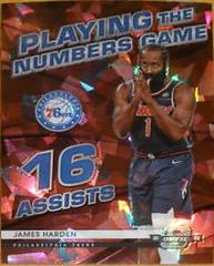 James Harden [Red Ice] #26 Basketball Cards 2021 Panini Contenders Optic Playing the Numbers Game Prices