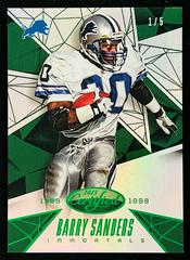 Barry Sanders [Mirror Green] Football Cards 2016 Panini Certified Prices